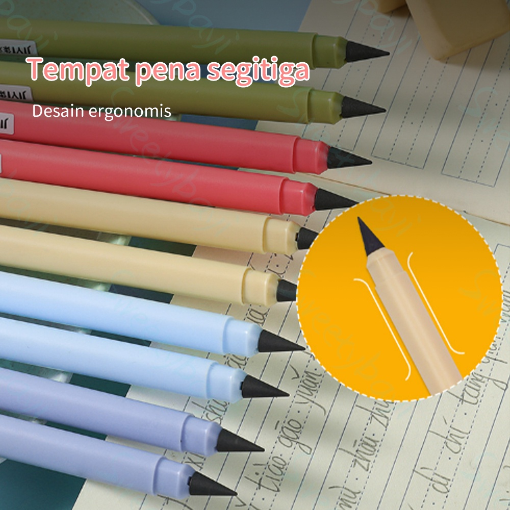 Sweetybayi Eternal pencil premium Pensil eternal tanpa isi untuk sekolah Pensil abadi Pensil tanpa batas rautan