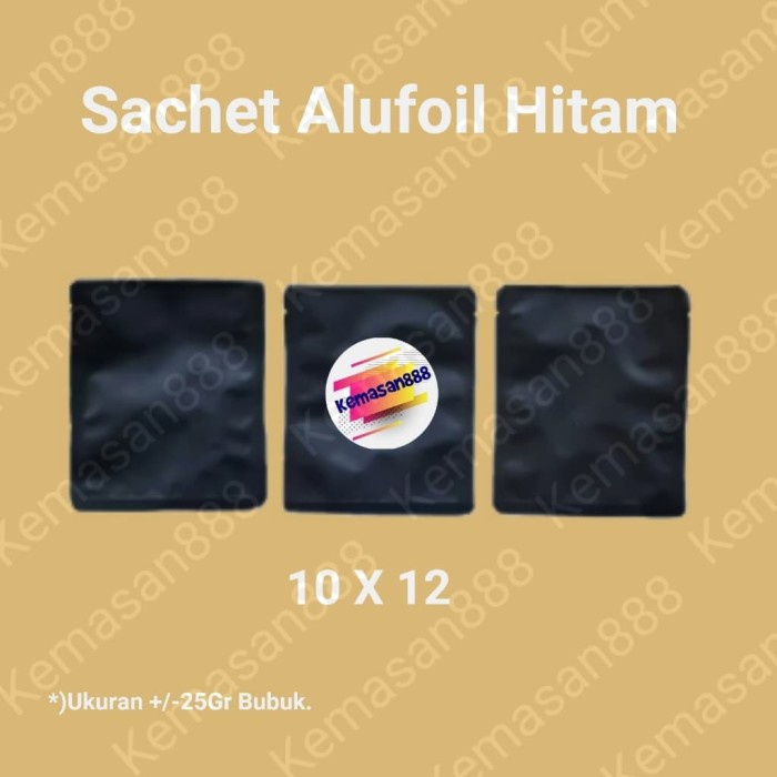 

Terlaris ✨ - Sachet Alufoil Hitam 10 X 12.isi 100 Pcs. Kemasan kopi. 2.1.23