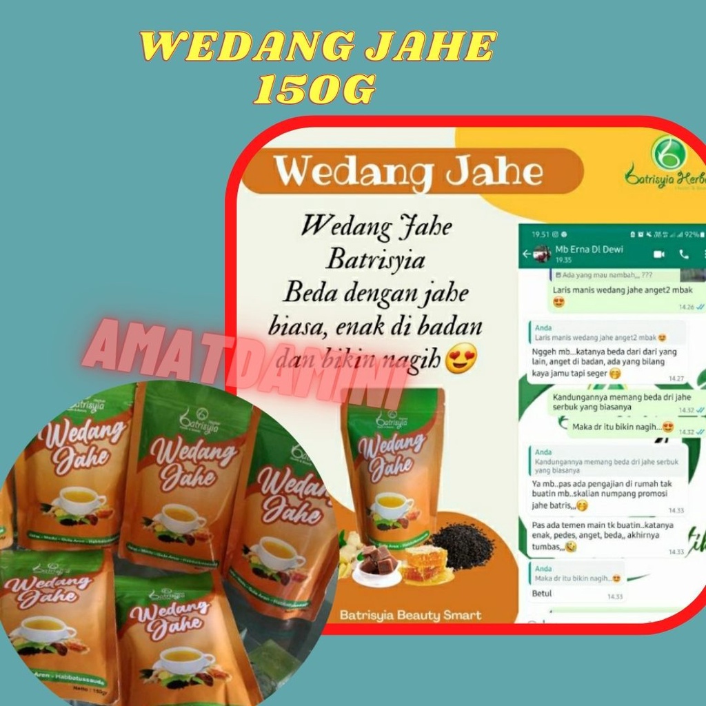 

⚡COD⚡ Wedang Jahe Batrisyia Herbal / Extrak Jahe | Batrisyia herbal wedang jahe with Habatasauda gula aren dan madu