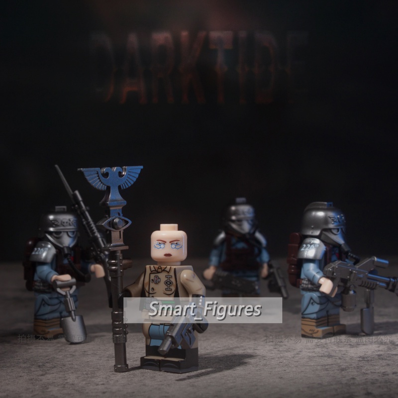 Minifigures Death Korps Insinyur Krieg Pyro Sersan Psyker Imperial Guard Warhammer 40k Mini Angka Mainan Hadiah