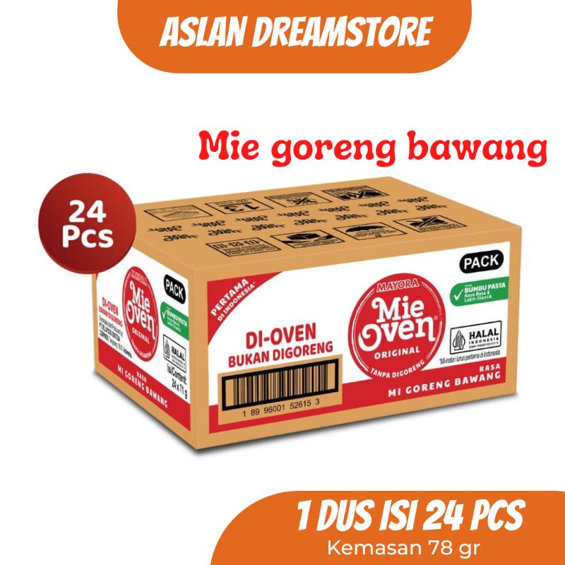 1 Dus Mie Oven Mi Instan Mayora Goreng Bawang