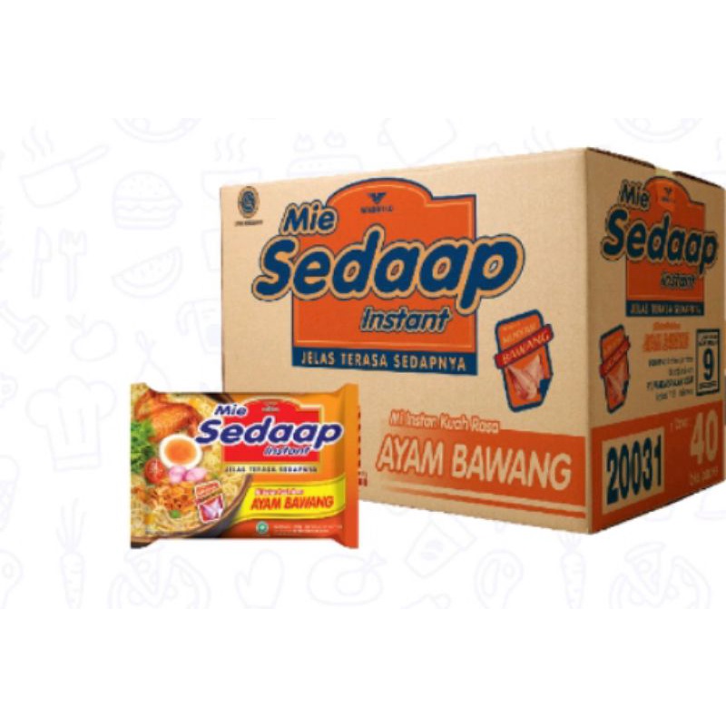 1 DUS - Sedaap Mie Instan Sedap Karton Mix - Mie Goreng, Ayam Bawang, Soto dan Korean Spicy Chicken, Bakso Spesial, Kari Spesial, Ayam Bakar Limau, Soup Laksa, Ayam Jerit Isi 40 Bungkus [Gratis Ongkir]