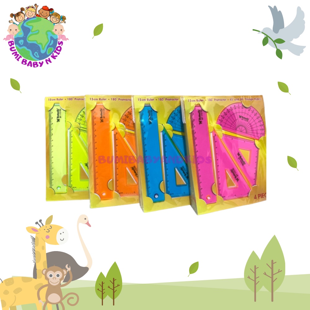 

Set Penggaris Segitiga/Busur Roll Butterfly Penggaris Mathematical Set Komplit