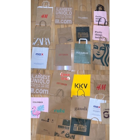 Paper bag h&m,Zara,Miniso dll