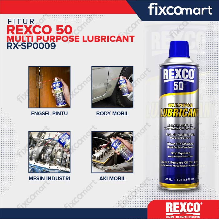 REXCO 50 PELUMAS SERBAGUNA ANTI KARAT / MULTI LUBRICANT PURPOSE LUBRICANT 120ML- 220ML - 350ML -500M