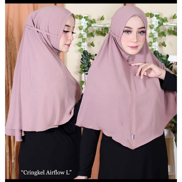 BERGO CRINKLE AIRFLOW PREMIUM L , JILBAB MARYAM CRINKLE AIRFLOW