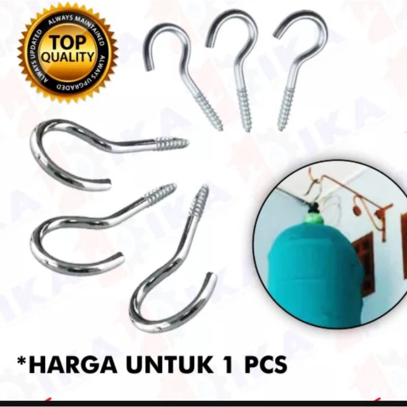 SKRUP HOOK GANTUNGAN BUKA UKURAN # 2,4,6,8,10,12