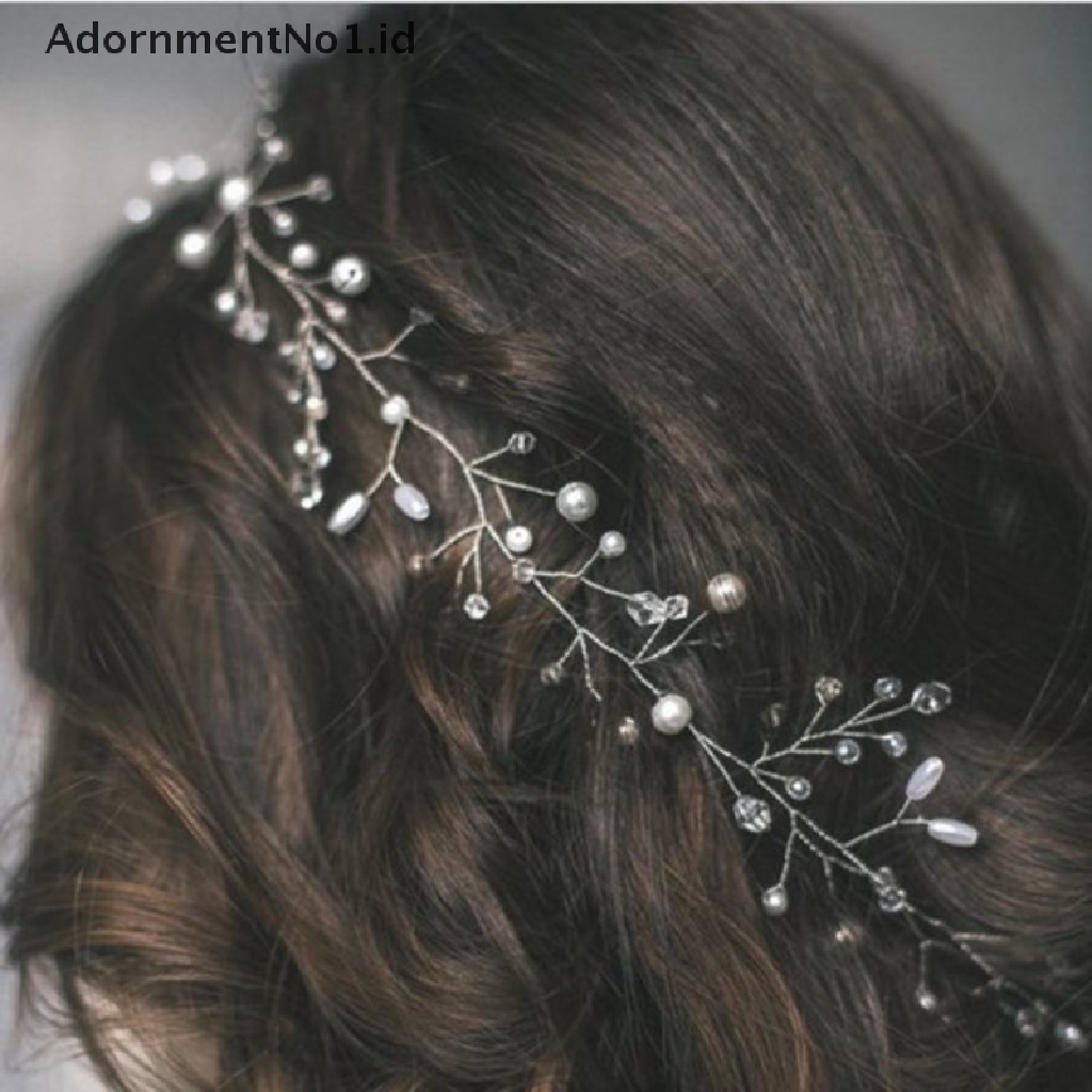 [AdornmentNo1] Mutiara Pernikahan Rambut Pengantin Aksesoris Headband Women Hair Jewelry [ID]