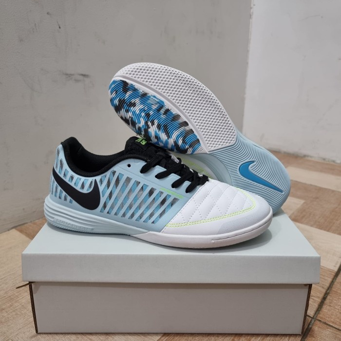 SEPATU FUTSAL NIKE LUNAR GATO WHITE BLUE IC-SEPATU FUTSAL NIKE-FUTSAL