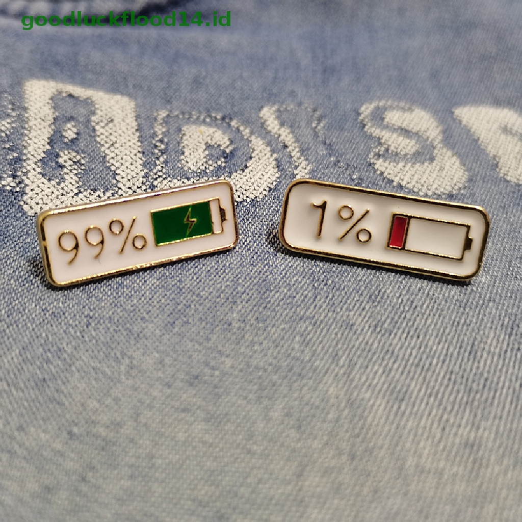 [GOOGFOUR] 1% 99% Jumlah Listrik Bros Gesper Logam Baju Lencana Kerah Pin Enamel Antik Pin Perhiasan Dekorasi Aksesoris Hadiah [TOP]