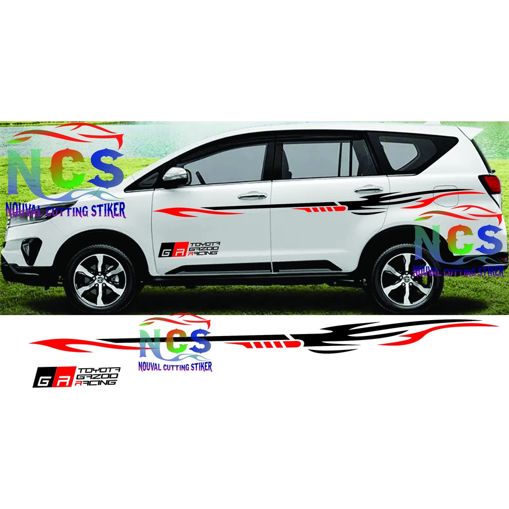 NEW stiker mobil innovaToyota Gazoo Racing GR