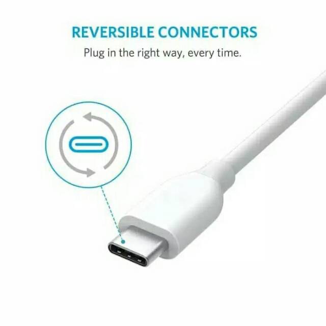 Kabel Data Type C ANKER PowerLine USB 3ft 0.9m High Speed Cabel Data TYPE-C Android