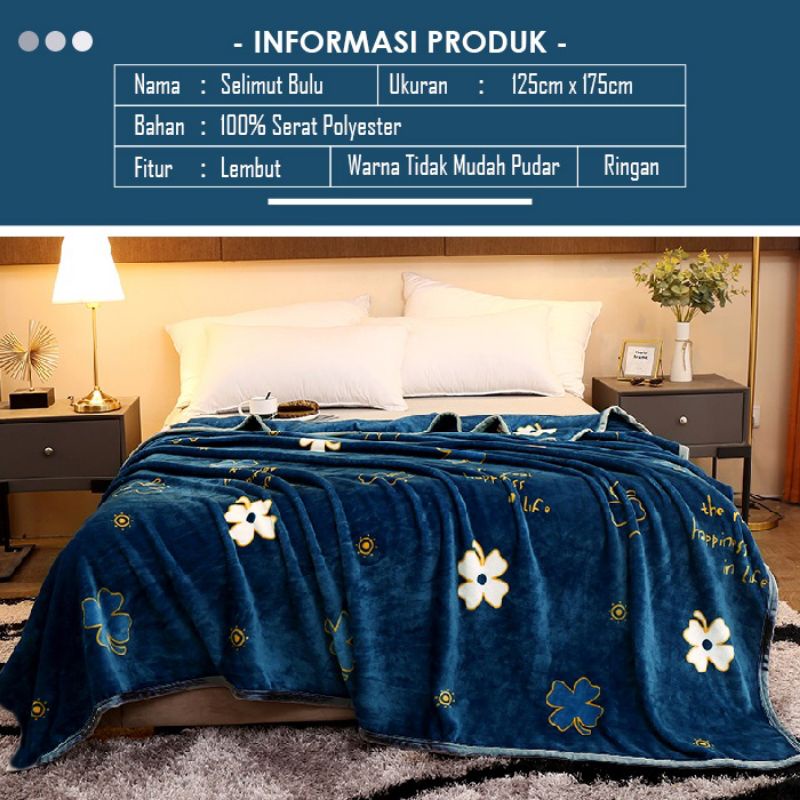 Selimut Lembut Bahan polyester Selimut Karakter Anak Selimut Dewasa Ukuran 125cm X