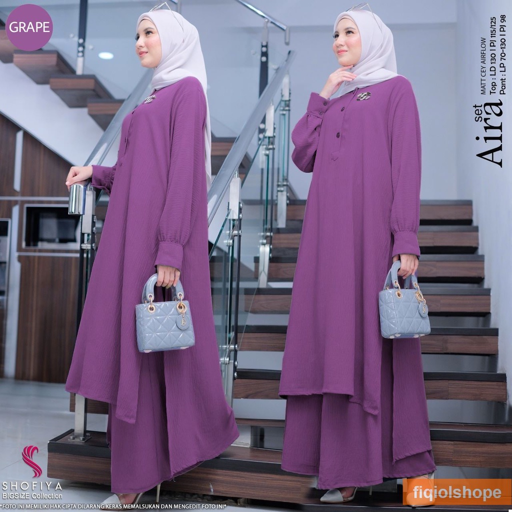 Shofiya Baju Setelan Jumbo Aira Set Wanita LD 130