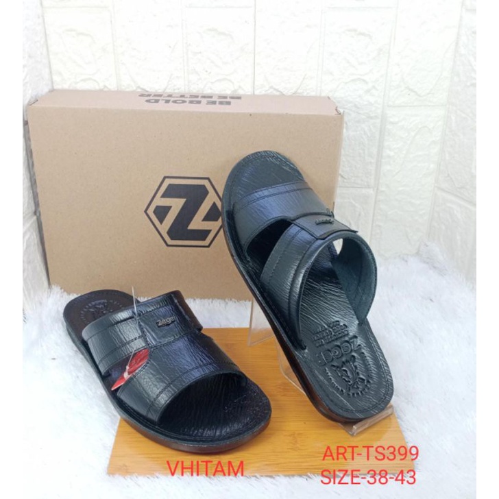 Sandal kulit asli pria ZEGER TS-399