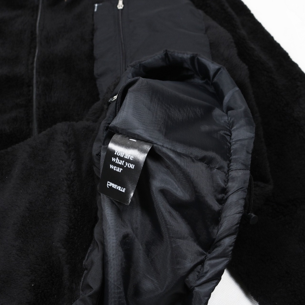 SWEATER HOODIE JACKET SHERPA PREVILLE HUMAN DIGNITY UNISEX PREMIUM GOOD QUALITY