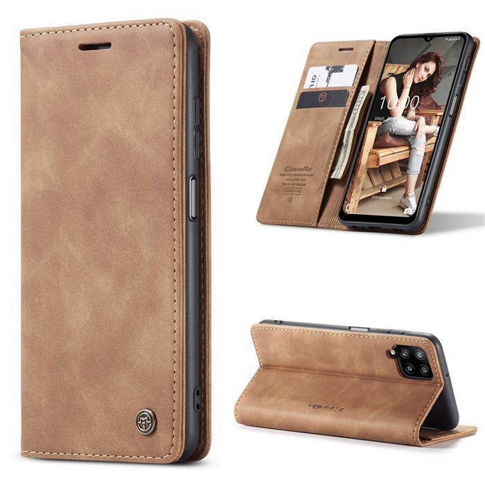 Samsung Galaxy M12  Flip Case Dompet Kulit Magnetik Mewah Slot kartu Berdiri