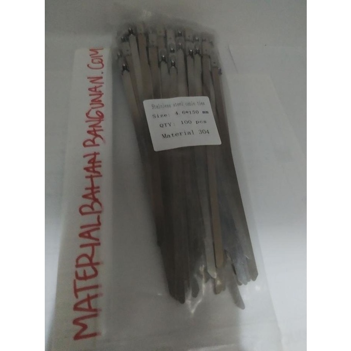 

Cable Ties Stainless 4.6 x 150 mm Tali Tis Anti Karat Band It PerBuah citrab44 Berkualitas