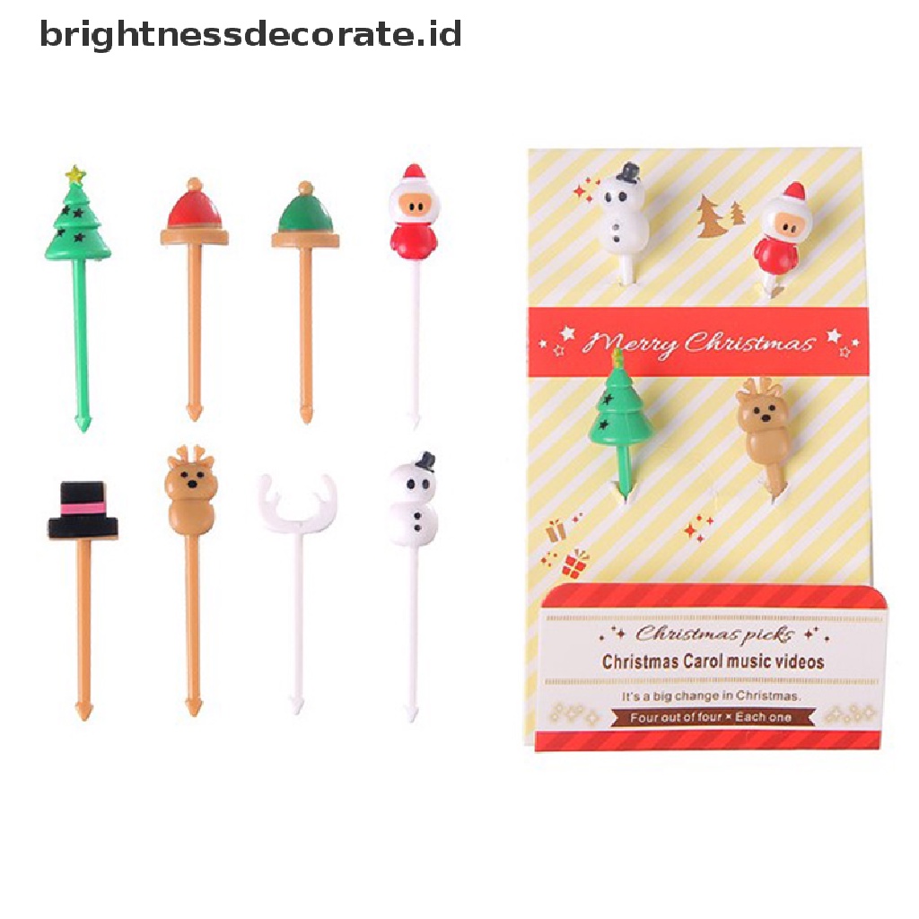 [Birth] Cute Mini Animal Farm Kartun Food Picks Anak Snack Kue Dessert Makanan Garpu Buah Makan Siang Bento Aksesoris Dekorasi Pesta [ID]