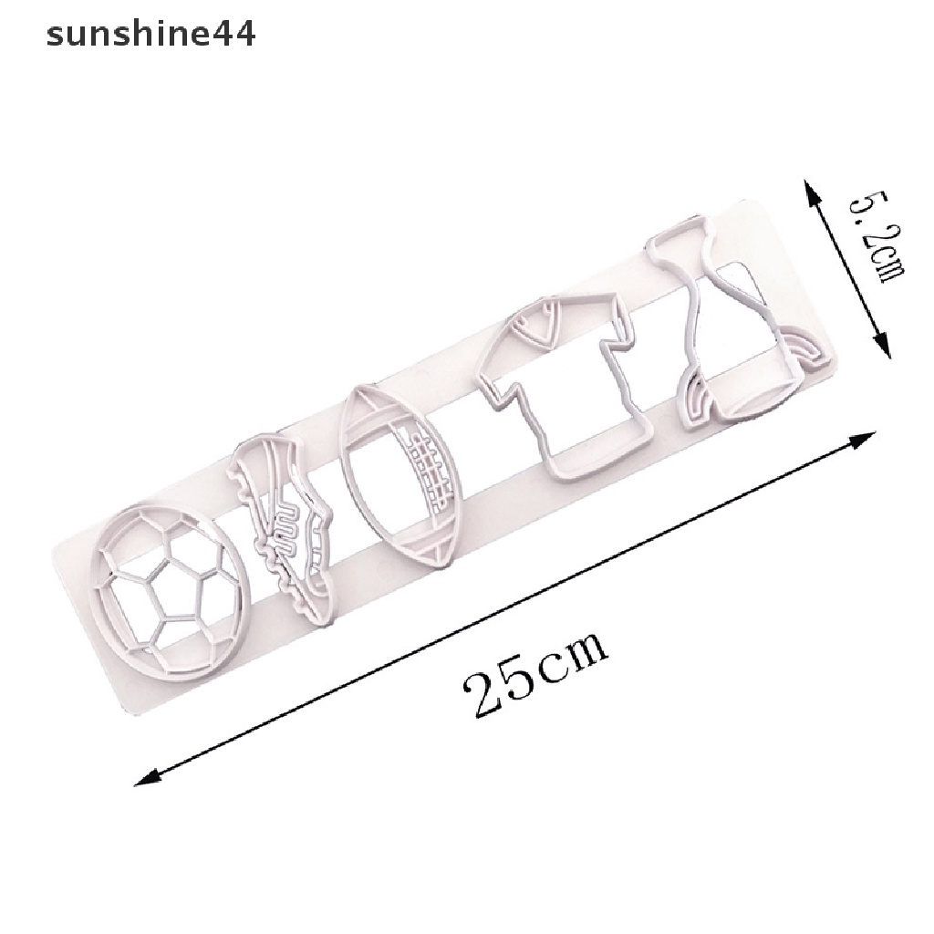 Sunshine Football Sport Cookie Cutter DIY Alat Kue Dunia Kup Kue Football Cookie Biskuit Embos Fondant Clay Pring Cetakan.