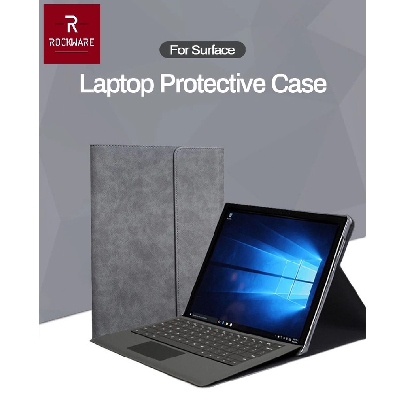 AKN88 - ROCKWARE Surface Pro X Flip Cover Case with Powerbank Bag