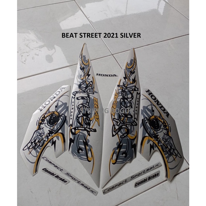 

TERLARIS | Striping Stiker Motor Honda Beat Street 2021 Silver