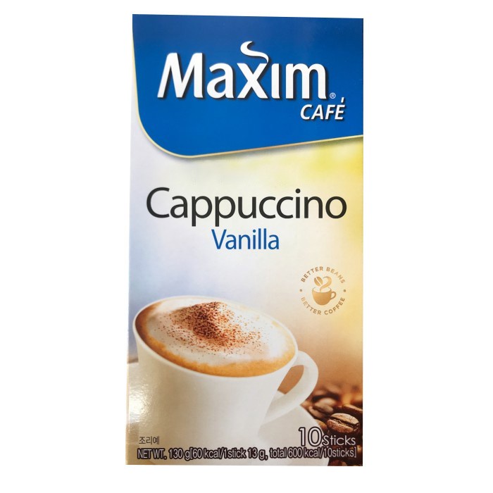 

Maxim Cafe Cappucino Vanilla / Kopi Krimer Rasa Vanilla 130 Gram