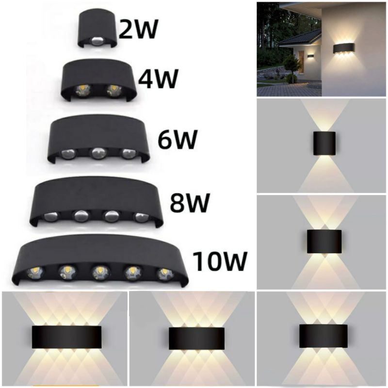 Outdoor COB Garden Wall Lamp 2W 4W 6W 8W Lampu Dinding LED Minimalis Temptel Lamp Cocok untuk Dinding