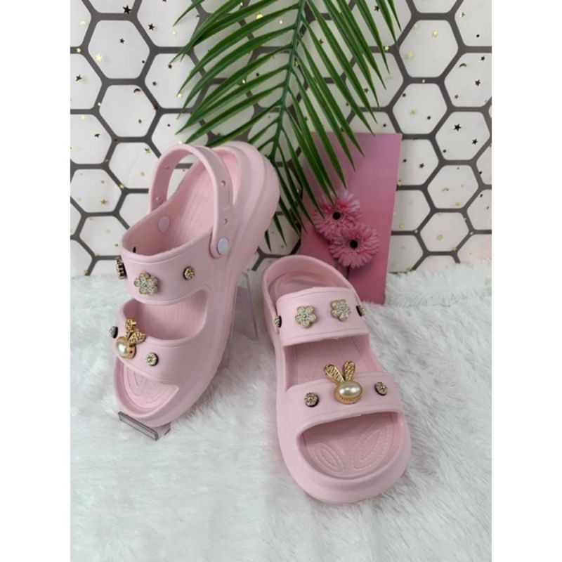 Sandal Hema Bea Clog Classic Wanita Jiblizt Wedges 999 36-40