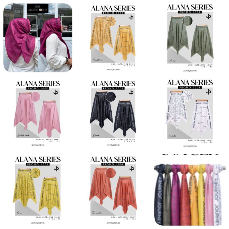 JILBAB HIJAB SEGI EMPAT JOURNEY ORI...ALANA SERIES