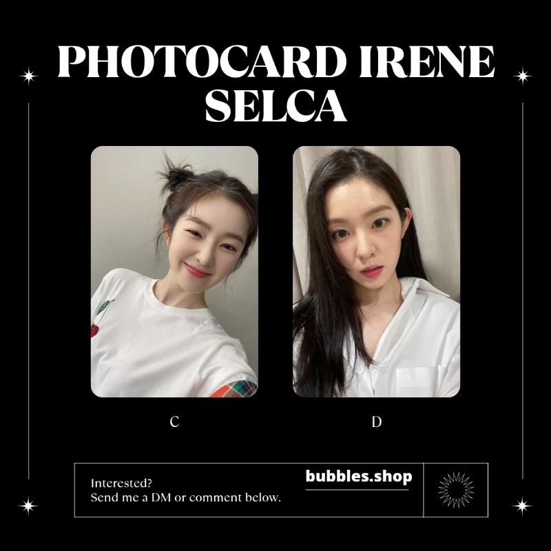 PHOTOCARD UNOFFICIAL IRENE RED VELVET SELCA