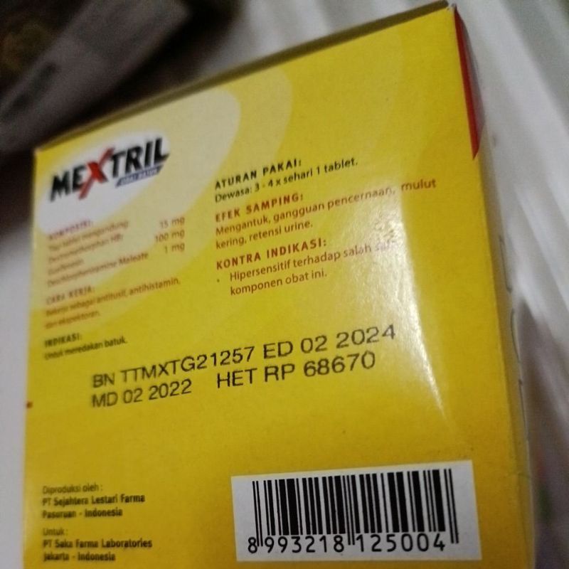 OBAT MEXTRIL 25 STRIO*4 TABLET, SATU BOX