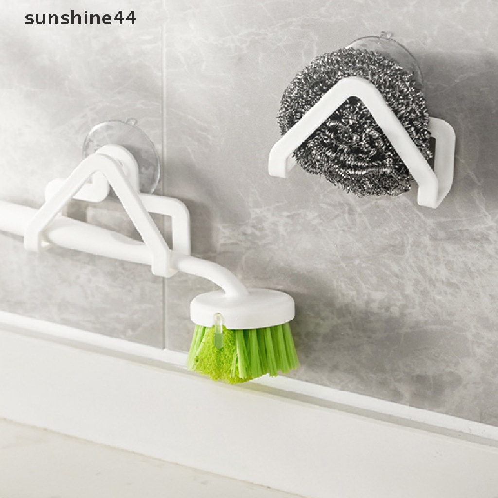 Sunshine 2Pcs Organizer Dapur Suction Cup Wastafel Drain Rack Sponge Tempat Penyimpanan.