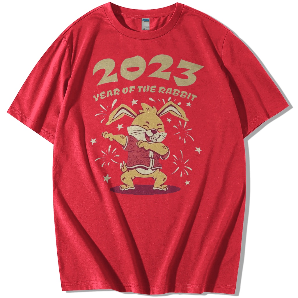 Kaos Imlek 2023 Kelinci / Kaos Imlek Anak Dewasa