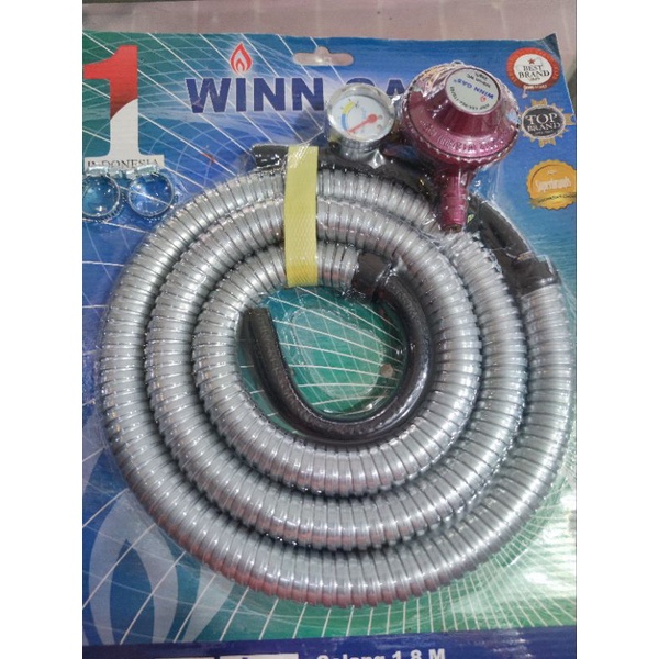Regulator dan selang gas merek Winn Gas