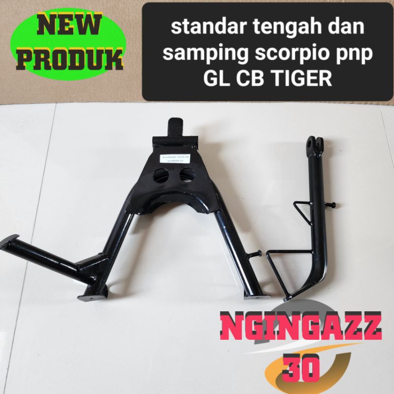 standar tengah dan samping scorpio pnp gl cb tiger warna hitam