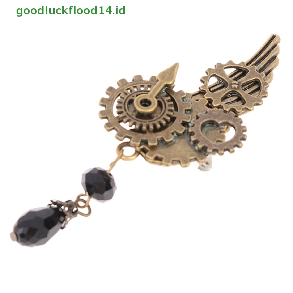 [GOOGFOUR] Bros Sayap Steampunk Gears Retro Punk Gothic Dada Pin Untuk Wanita Man [TOP]