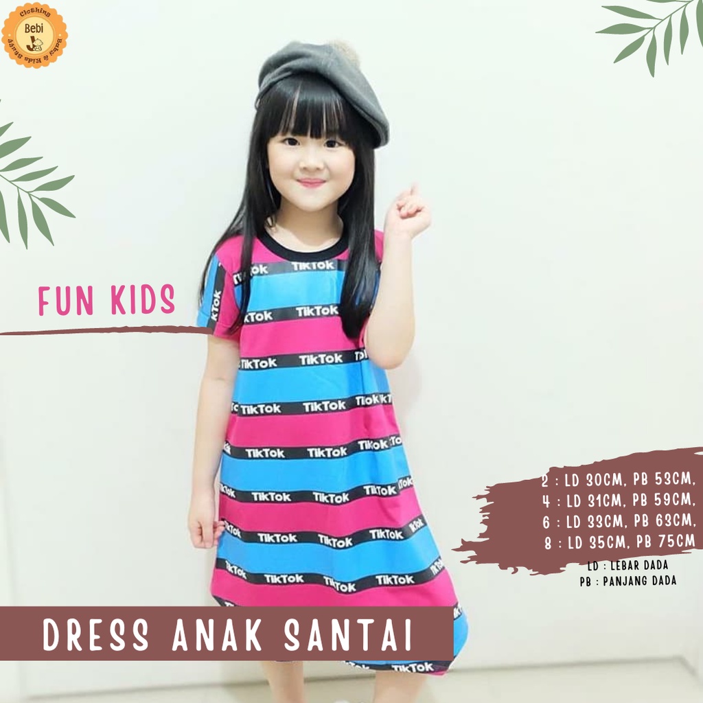 PROMO 150RB DAPAT 3PCS DRESS SANTAI ANAK KARATER LUCU