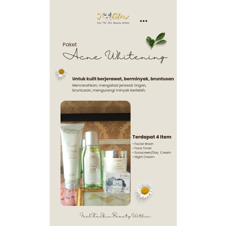 jglow skincare paket acne BPOM tanpa serum/ salep totol skin krim glowing untuk kulit berminyak dan 