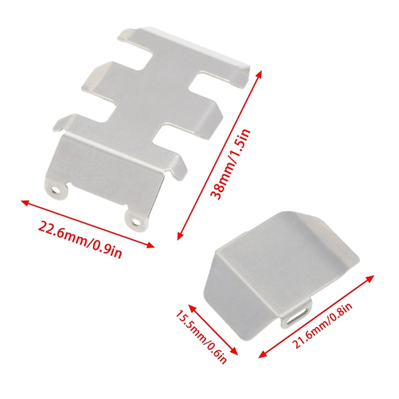 Zzz Stainless Steel RC-Skid-Plate, RC-Chassis Armor Protectors Plate Protection Untuk Mobil Axia SCX24 1/24 RC-Crawler