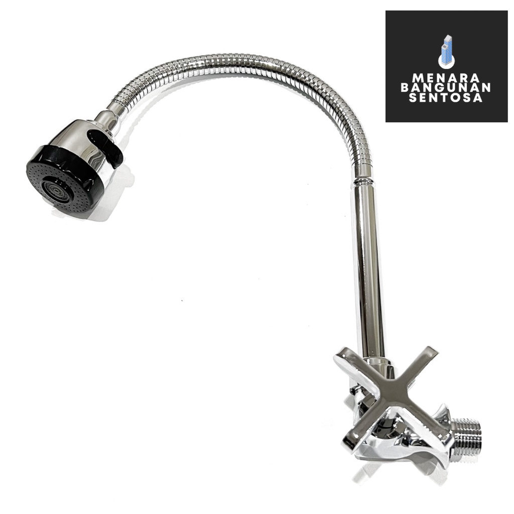 Kran Angsa Flexible Kepala On Off 1800 / Kran Cuci Piring Sobar