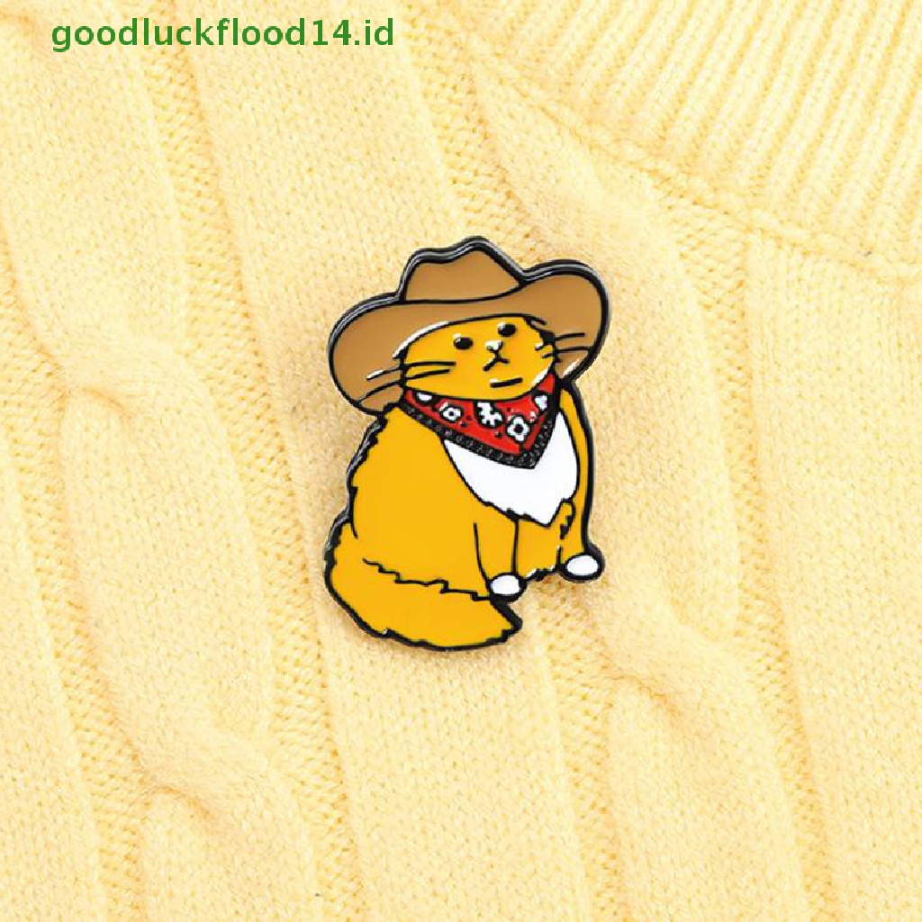 [GOOGFOUR] Koboi Kucing Enamel Pin Hewan Lucu Bros Baju Kerah Tas Lucu Lencana Bros [TOP]