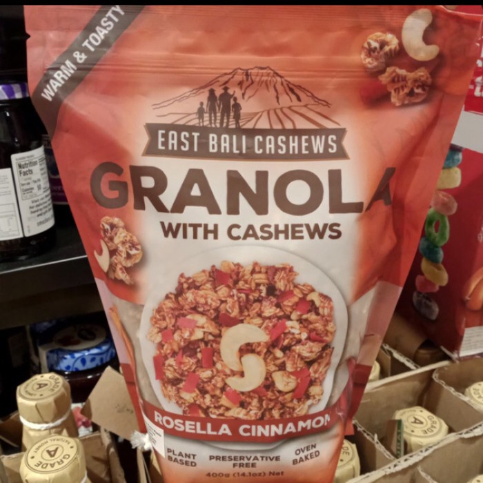 

East bali cashew granola rosella cinnamon 400gr