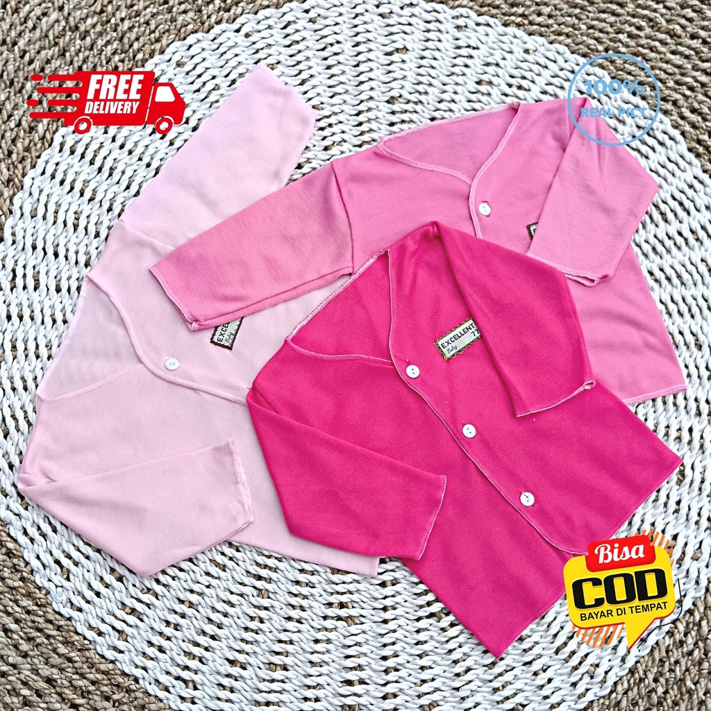 Baju Bayi Panjang Size 0 - 3 Bulan merk SNI EXCELLENT 77 - PINK SERIES