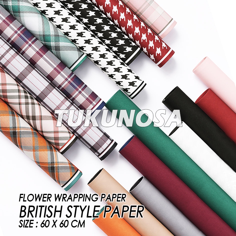 

FLOWER WRAPPING PAPER BRITISH STYLE PAPER - KERTAS BUKET KERTAS KADO PREMIUM BOUQUET PAPER