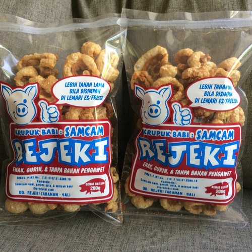 

SAMCAN REJEKI 150GR KRUPUK BABI KERUPUK BABI REJEKI