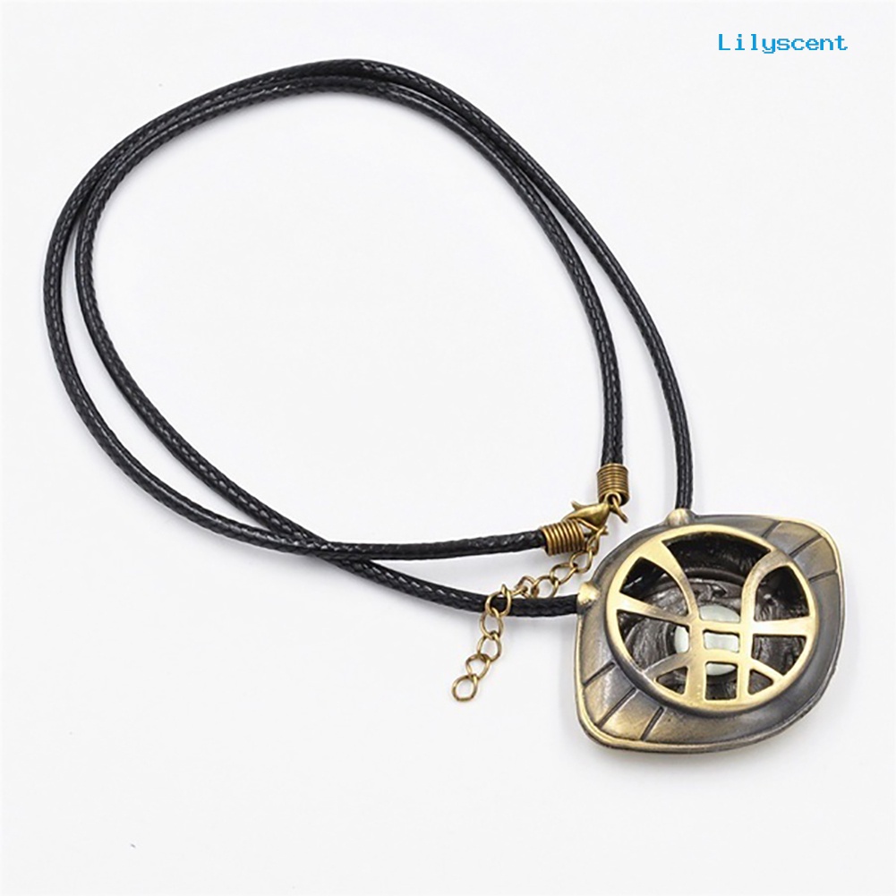 Ls Unisex Glow in Dark Luminous Eye of Agamotto Liontin Kalung Perhiasan Hadiah