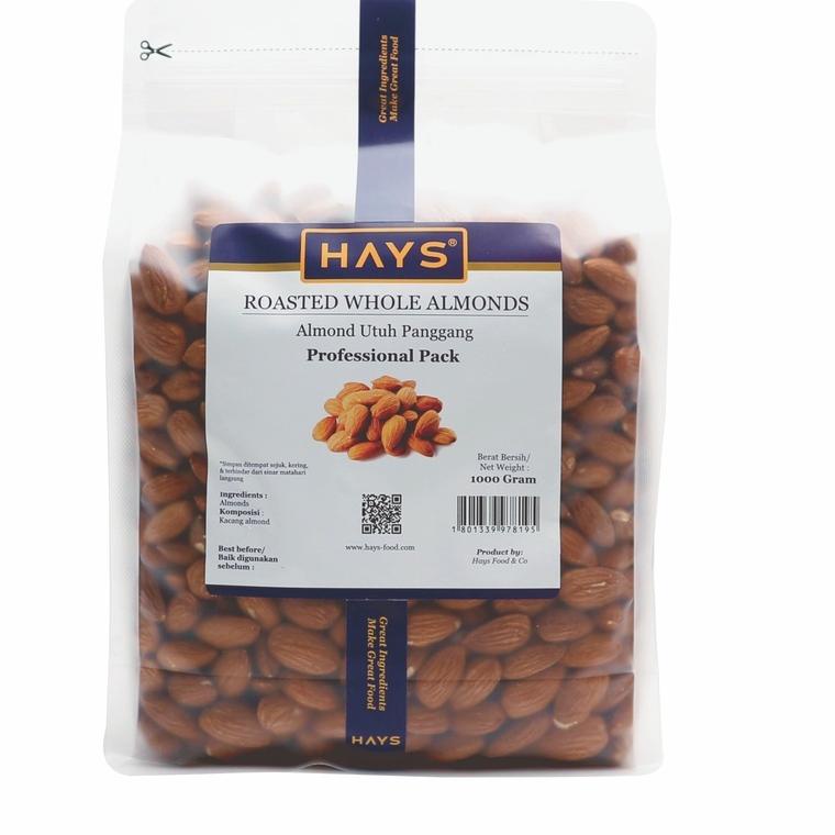 

idd2D7p Almond Utuh Panggang 1KG / Roasted Whole Almond 1KG - HAYS