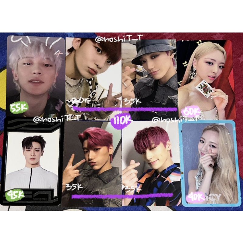 photo card uc jeno yuna chanyeol san jongho universe card nct checkmate withmuu r3 itz icy itzy 1bv 