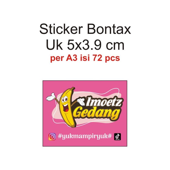 

isi 50 lebih sticker label makanan custom desain